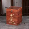 Caja de Regalo de Año Nuevo Neutra para Festival de Primavera Caja de Regalo para Licor Jarra de Vino Caja con Textura de Madera Lote Pequeño de Alta Gama Personalización con Logo de Empresa