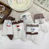 Calcetines de primavera y verano lindos estilo japonés hasta la pantorrilla con diseños de animales de dibujos animados, calcetines de cinco dedos para mujer, calcetines de estilo juvenil hasta la pantorrilla