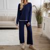 Kaikuo Ropa Europea y Americana para Mujer Amazon 2026 Primavera y Verano Comercio Exterior Casual Elegante Color Sólido Tejido de Punto Manga Larga Traje