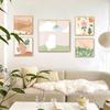 Mural de Parede de Fundo de Sofá Pintura de Contraponto Gato Fofo Sala de Estar Pintura Suspensa Estilo Ins Escandinavo Quarto Decoração Pintura