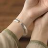 Pulseira Sutra do Coração de Lótus Design de Nicho Jovem Étnico Antigo Sólido Simples Aberto Presente de Feriado para Mãe