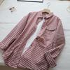 [Bizheng] Novo Conjunto de Duas Peças Moda Casual Estilo Coreano Outono 2025 Camisole Camisa de Manga Longa Xadrez Feminino 4846