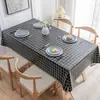 Mantel PVC Mantel Cuadros Simples Estilo Ins Tapete Rectangular para Mesa Lujo Ligero Sensación de Alta Gama Impermeable y a Prueba de Aceite Tapete para Mesa