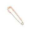 Aperto na cintura pin aperto na cintura artefato broche de pérola artificial strass fivela anti-exposição pino reto pino curvo pino atacado