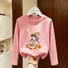 Camiseta de manga larga para niña, algodón puro, ropa de otoño, nuevo modelo 2026, top para niños de primavera y otoño, camiseta básica súper linda para niñas pequeñas