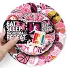 50 piezas de pegatinas de baloncesto para mujer, graffiti rosa, impermeables, para decorar laptops, agendas, equipaje y teléfonos