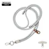 Cordón de Teléfono Móvil de Gama Alta Correa Resistente de 6 mm para Cuello Cruzado Ajustable Exterior Anti-Pérdida Exquisita Cuerda Tejida para Muñeca