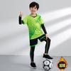 Uniformes de Fútbol para Niños y Niñas Uniformes de Fútbol Estampados para Estudiantes de Primaria Entrenamiento para Correr Competición Fútbol de Manga Corta Ropa de Secado Rápido