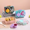 Bonita Fiambrera de Acero Inoxidable para Estudiantes y Niños, Fiambrera Sellada Multicapa, Fiambrera con Compartimentos de Plástico, Caja para Ensalada