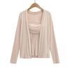 Temperamento Estilo Lujuria Pura Sexy Traje Top de Tubo 2025 Verano Nuevo Boca Plana con Almohadilla para el Busto Tirantes + Cárdigan