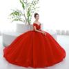 Vestido de Noche de un Hombro 2026 Nuevo Modelo Almacén de Amazon en el Extranjero Falda Abullonada de Gama Alta Elegante Vestido de Novia Principal para Boda