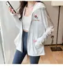 Ropa con Protección Solar Anti-UV para Mujer en Verano UPF50+ Seda Helada Ligera Holgada Adelgazante Cárdigan con Capucha Chaqueta de Exportación