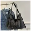 Mochila con Lazo para Mujer 2024 Nueva Moda Corea del Sur Bolso Tote Puntos Bolsillo Grande Capacidad Bolso de Hombro