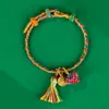 Nuevas pulseras tejidas a mano de colores para el Festival del Bote del Dragón, pulseras para la muñeca con temática de zongzi para adultos, accesorios para la muñeca con hilo de cinco colores para niños y bebés