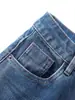 2613405-Jeans Vintage de Algodão Lavado Nanyou de Perna Larga Levemente Flare Calça Casual Simples Nova para o Início do Outono Feminina