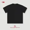 Camiseta Casual de Manga Corta para Hombre Bk, Color Sólido, Algodón Puro de 260g, Dobladillo Enrollado, Estilo Americano Holgado, para Adolescentes.