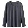 Tecelagem de Primavera Roupa Íntima Térmica Catiônica para Meia-Idade e Idosos Conjunto Outono e Inverno Gola Redonda Forro Roupas de Outono Calças de Outono Suéter de Algodão para Mãe Mulheres