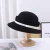 Colección de Sombreros~Sombrero de Lana con Lazo Estilo Hepburn para Mujer Otoño e Invierno Nueva Moda Elegante Boina