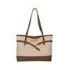 Bolso de Hombro Individual de Gran Capacidad para Viajes Diarios Bolso Simple de Moda 2026 Primavera Nuevo Bolso Tote de Bloques de Color Retro Bolso de Axila