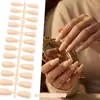 Europeu e Americano Popular Transfronteiriço Fosco Sólido Cor Gelo-Transparente Alto Padrão Trapezoidal Nail Art Unhas Usáveis Pontas de Unhas Postiças Acessórios
