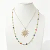 Cadena de Perlas Oceánicas de Venta Caliente Transfronteriza Europea y Americana Cadena para Clavícula de Mujer Colgante de Estrella de Mar y Concha Collar Multicapa Apilable Venta al por Mayor