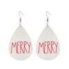 Venta Caliente Europea y Americana Copo de Nieve Navideño 20 Pares de Pendientes de Cuero Set Pendientes de Cuero con Cuadros Rojos y Gota de Agua Accesorios Festivos