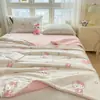 Juego de 4 Tapetes de Látex Clase A Verano Dormitorio Individual Doble Fresco Seda de Hielo Tapete Suave Juego de 3 Lavable 4