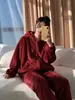 Pijama Holgado con Capucha Estilo Perezoso para Mujer, Invierno Engrosado Cálido Algodón Puro Casual Ropa de Abrigo Conjunto para el Hogar (Sueño)