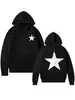 Amazon Transfronteiriça Gola Redonda Casual Inverno Feminina Manga Longa Padrão Estrela de Cinco Pontas Divertido ebay Moletom Solto com Capuz