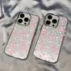 Padrão floral rosa, adequado para capa macia de iPhone 17 Pro Max, Apple 16 Pro com abertura grande, série 15, à prova de quedas