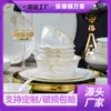 Juego de Platos para Uso Doméstico Cerámica Jingdezhen Vajilla Regalo para Eventos Venta al por Mayor Lujo Accesible Combinación de Plato de Hueso