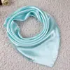 Lenço de Seda Pequeno Liso Versátil Lenço Quadrado Feminino Lenço de Seda Monocromático Lenço Quadrado Profissional Feminino Lenço Estilo Coreano Outono e Inverno