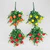 Amazon Fruta Artificial de Eucalipto de Siete Puntas Flor Artificial Decoración del Hogar Adornos de Plantas Verdes Accesorios para Fotos
