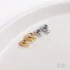 Contas de Silicone Posicionadoras com Anéis para Pendurar Cor Dourado Claro 14K Preenchidas com Ouro 18K Preservação da Cor Contas de Ajuste Acessórios para Joias DIY Contas Espaçadoras de Corrente