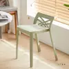 Taburete de Plástico Extra Grueso para Uso Doméstico, Moderno y Sencillo, Apilable, Adecuado para Sentarse Largo Tiempo, Banco para Mesa de Comedor, Silla Taburete Redonda Alta