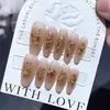 Em estoque Rosa em relevo com embalagem de cartão de unha display de cartão para nail art design de rótulo de fundo tridimensional de alta qualidade atacado