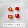 [Paraíso de Manzanas] Colgante de Manzana de Resina Cerámica Pulsera de Cuentas Sueltas Cadena para Teléfono Móvil Paquete de Materiales para Accesorios DIY con Cuentas