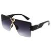 Nuevas Gafas de Sol de Moda para la Cabeza Gafas de Sol de Media Montura Modernas Europeas y Americanas para Hombres y Mujeres Gafas de Sol de Una Pieza Transfronterizas al por Mayor