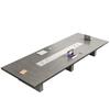 Mesa de conferência moderna simples de estilo de luxo leve Mesa longa e cadeira Combinação de sala de conferência Grande negociação Recepção Mesa longa