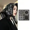 70 Bufandas de Seda con Patrón Paisley Negro para Mujer, Protección Solar de Verano, 70 Pañuelos Cuadrados Pequeños, Bufandas de Cuello de Moda de Alta Gama al por Mayor
