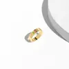 Joyería Transfronteriza Europea y Americana Anillo Geométrico Simple de Letra Retro Anillo Niche para Bebé Anillo de Aleación Anillo de Articulación para Mujeres