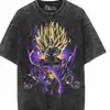 Tamanho Europeu Transfronteiriço Masculino Streetwear Moda Camiseta Lavada Gráfica t