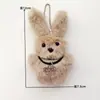 Muñeca de Conejito de Peluche Linda Colgante Adornos Corazón de Niña Lleva Collar Conejo de Cuerpo Entero Dibujo Animado Muñeca Llavero Colgante