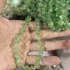 Miçangas de vidro para cubos de açúcar com furo diagonal de 8 mm para correntes de celular de cristal artesanais DIY, acessórios de pulseira simples e estilosos atacado