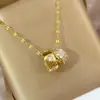 Colar transfronteiriço novo em aço titânio não desbota feminino moda personalidade simples corrente clavícula mais vendida joias atacado
