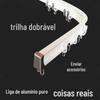 Trilho de Cortina Janela de Canto Varanda Trilho em L em U Curvo Liga de Alumínio Trilho Flexível Trilho Único Duplo Acessórios de Cortina