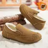 Zapatos de invierno para hombre, nuevo estilo, mocasines sin cordones de lana de cordero, caña baja, suela suave, forro de felpa, cálidos zapatos de algodón