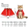 Capa navideña de encaje para mascotas con decoración de lazo, atuendo festivo para gatos y perros, ropa para mascotas al por mayor