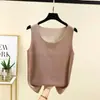 Nuevo chaleco térmico para mujer de otoño e invierno hecho de terciopelo alemán, cuello redondo, forrado de felpa, talla grande, top interior sin mangas
