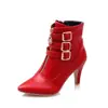 Hebilla de cinturón elegante Botas de caballero puntiagudas Botas cortas de cuero Martin primavera y otoño Nuevo comercio exterior Amazon Wish
